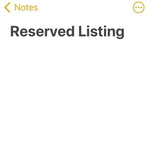 Reserved Listing